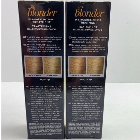 ✅ 2X John Frieda Sheer Blonde Go Blonder In Shower Treatment 34ml each Brand New - Picture 2 of 9